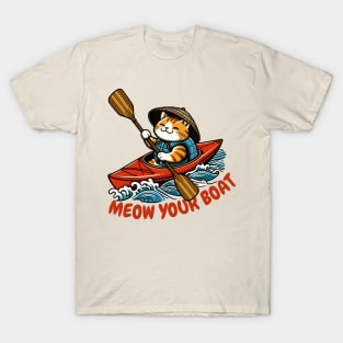 kayaking lucky cat T-Shirt